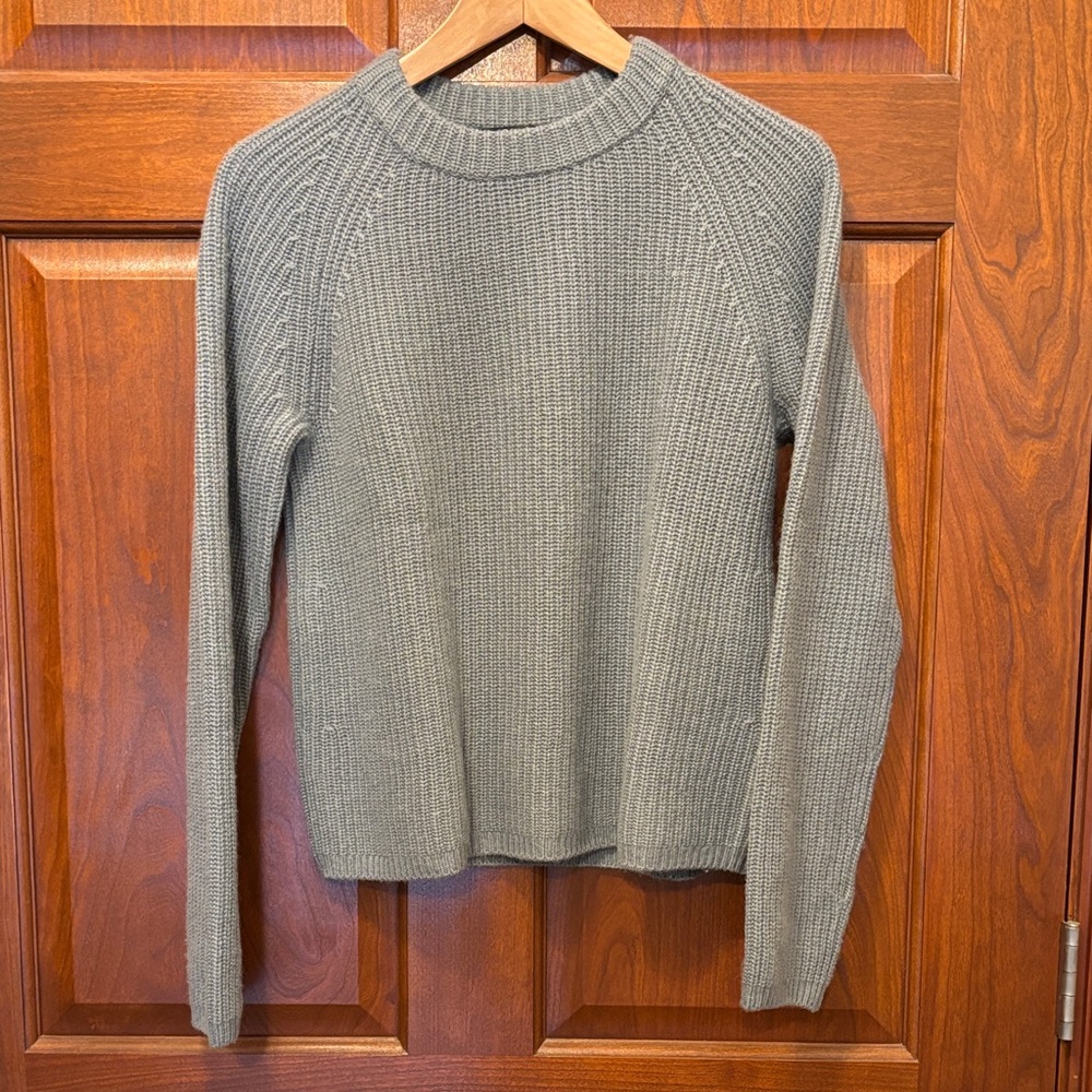 Cashmere Fisherman Sweater Quince Small Dusty Blue